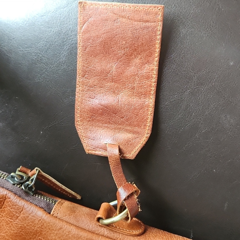 Vintage Carrier brown leather computer briefcase messenger bag - Picture 12 of 17